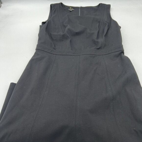 Talbots Women’s Black Sleeveless A-Line Sheath Dress Sz 10 MIDI - Picture 4 of 7